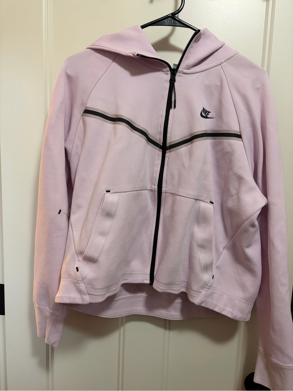 Nike Women’s Light Pink Hooded Zip Bomber Jacket